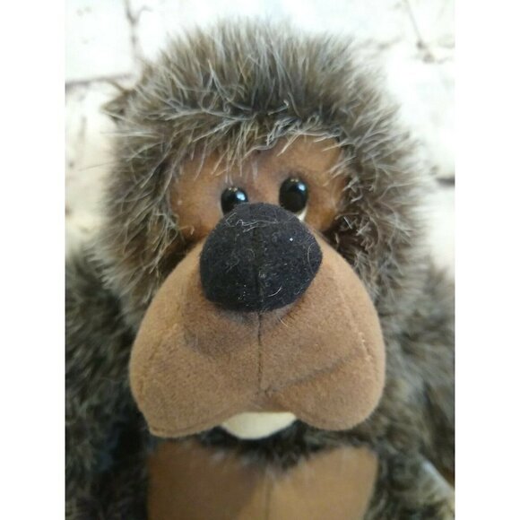 Vintage Carousel Teddy Bear Plush BARNEY with tags outie belly button 13 inch - Picture 9 of 11